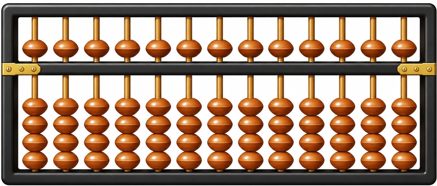 Young child learning with colorful Abacus beads